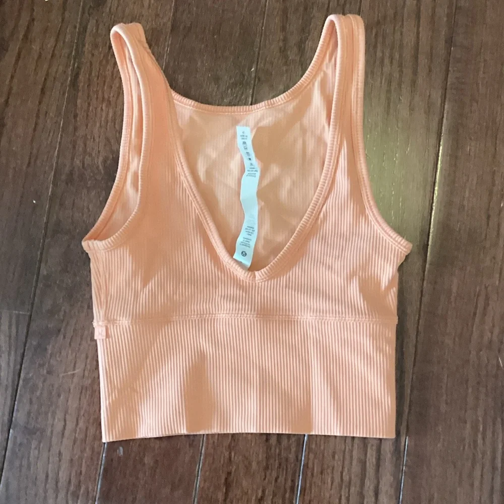 Orange Ribbed Tank Top - Picture 2 of 4